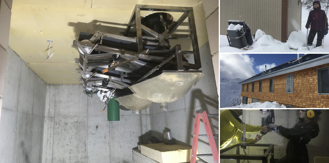 Servizi igienici a secco per la nuova baita in legno SAC utilizzando componenti riciclati